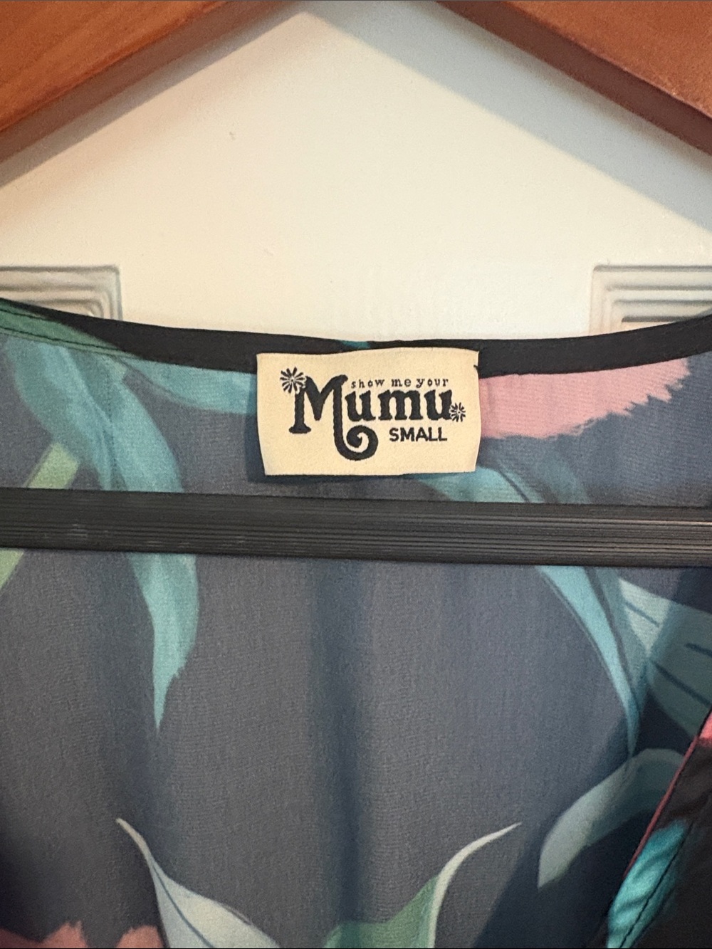 Show Me Your MuMu Black Maxi Wrap Dress with Burgundy Floral - Picture 2 of 14